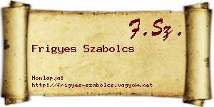 Frigyes Szabolcs névjegykártya